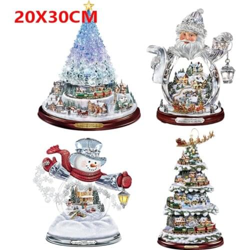 Christmas Tree Winter Home Decoration Rotating Sculpture Decorations Paste Window Paste Stickers Christmas Decorations
