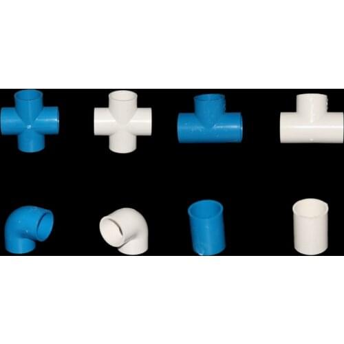 25mm PVC Pipe Connectors 4-way, 3-way, Elbow, Straight Joints Plastic Garden Irrigation Water Tube Fittings Aquarium Adapter