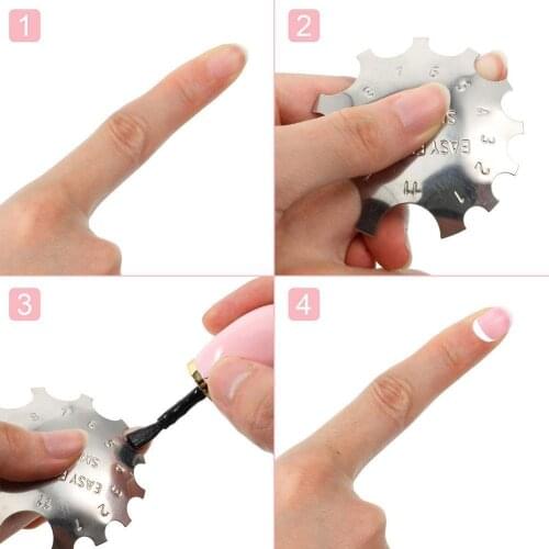 Steel Cutter Tool French Nail Container Powder Dipping Tools Nail Cutter Manicure V-Shape Nail Trimmer Edge Line Tips D3I0