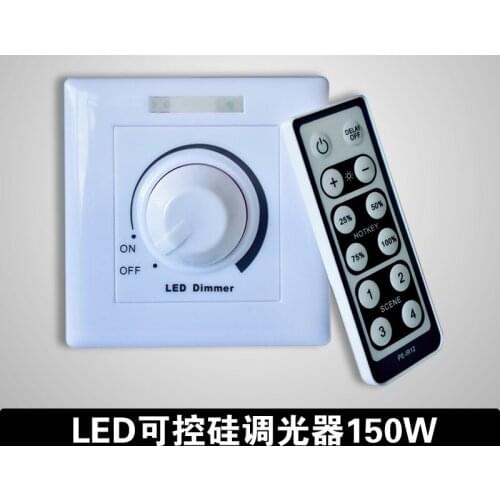 LED thyristor dimmer, lighting remote control dimming panel, high power dimming controller, 150w dimming switch