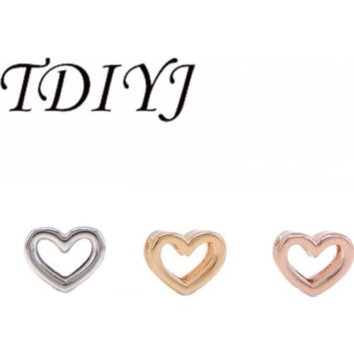 TDIYJ New Collection 8MM Love Heart Slide Charms Fit For Stainless Steel Mesh Bracelets Children Women Jewelry 12Pcs/lot