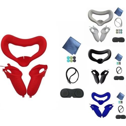 VR Protective Cover for Quest 2 VR with Knuckle Strap Handle Grip