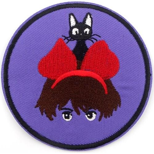 20pcs/set Cartoon Kikis Delivery Service Iron On Embroidery Patch Appique For Clothing Stickers Diy Kids Accessories G0085