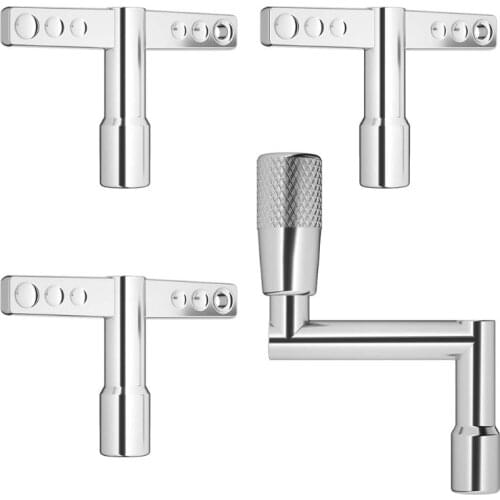 4pcs Drum Keys Universal Drum Tuning Key with Continuous Motion Speed Key Standard Chrome Percussion Instruments Parts