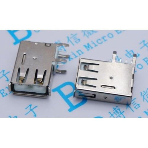 50Pcs Female Side Plug Body Af Usb Data Interface 90Degree Usb Female Usb Socket Usb Interface