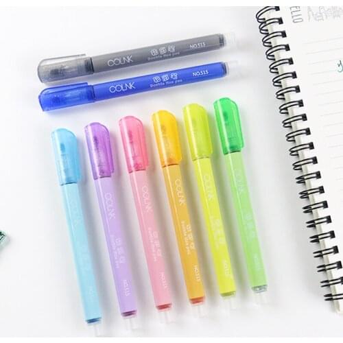 8pcs/lot Write Brush Pen Colored Marker Pens Set Calligraphy Drawing Doodling Poster Watercolor Art Marker Pens School Supplies