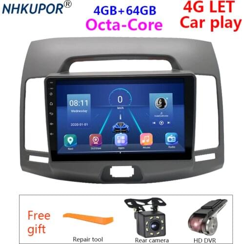 Android UN Din Car Radio Multimedia Player Octa Core Auto Stereo Head Unit 4G LET Airplay Bluetooth DSP For HYUNDAI Elantra