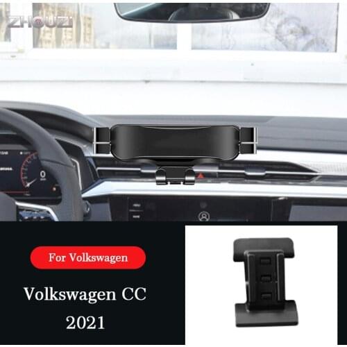 Car Mobile Phone Holder Air Vent Outlet Clip GPS Stand Gravity Navigation Bracket For Volkswagen CC 2021 Car Accessories