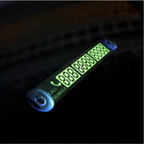 Car Styling Parking Notification Phone Number Card Luminous Telephone Number Plate for Mitsubishi ASX/Outlander/Lancer Evolution