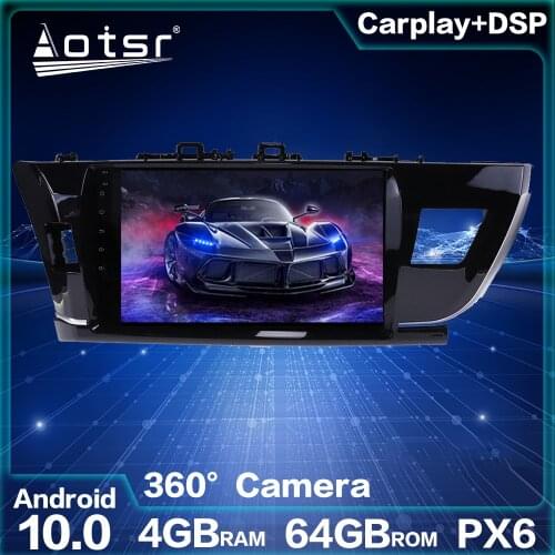 Android 10.0 4GB 64GB PX6 Auto Stereo Car GPS Navigation Unit For Toyota Corolla 2010+ Android Screen Multimedia Head Unit Audio