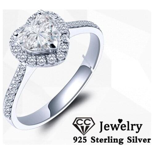 CC Womens ring Ornaments Fashion Jewelry Cubic Zirconia 925 Silver Exquisite Rings For Brides Wedding Engagement CC829