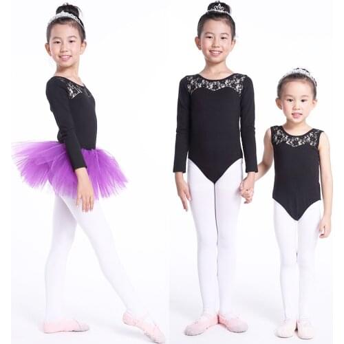 Black Long Sleeve Leotard Toddler Leotard Lace Ballet Dress Girls Ballet Tutu Gymnastics Leotard Childrens Ballet Skirt