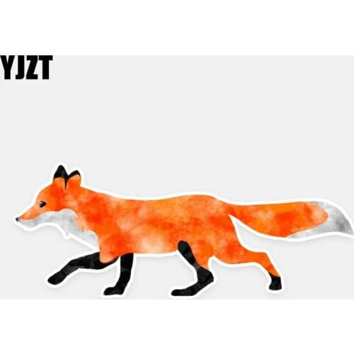 YJZT 16.8CM*6.5CM Cartoon Forest Animal Fox Car Sticker PVC Decal Decoration 5-1017