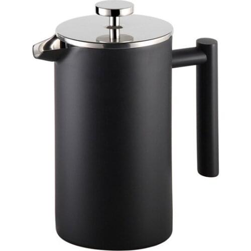 Double Layer 304 Stainless Steel Coffee Pot Insulation Coffee Machine High-quality French Press Teapot With Filter