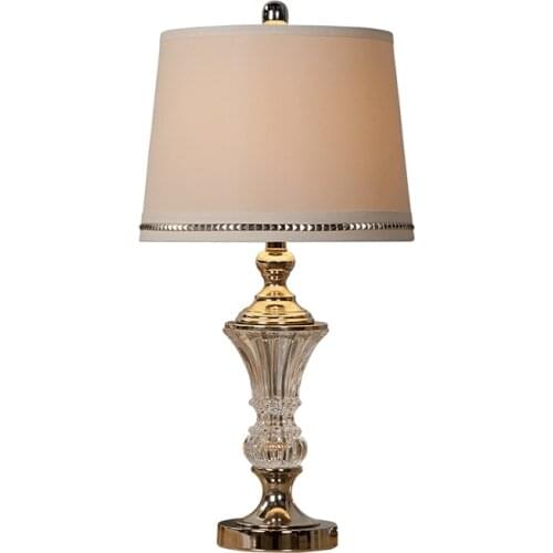 European crystal table lamp bedroom bedside lamp modern simple American luxury glass lamp creative warm living room