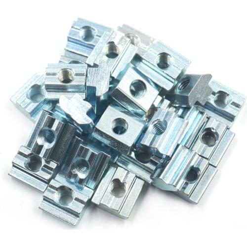 European Standard 45 Series Aluminum Slot Carbon Steel Half Round Roll In Sliding T Slot Nut with M8 Thread Pack of 30
