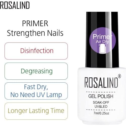 ROSALIND Gel Polish 1PCS Primer Strengthen Nails For UV Gel Varnish Soak Off Semi Permanent Lacquer Needed TOP BASE Coat