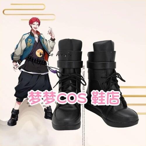 Hypnosis Mic Division Rap Battle DRB Harai Kuko Cosplay PU Leather Shoes Halloween Cosplay Prop Custom Made Any Size