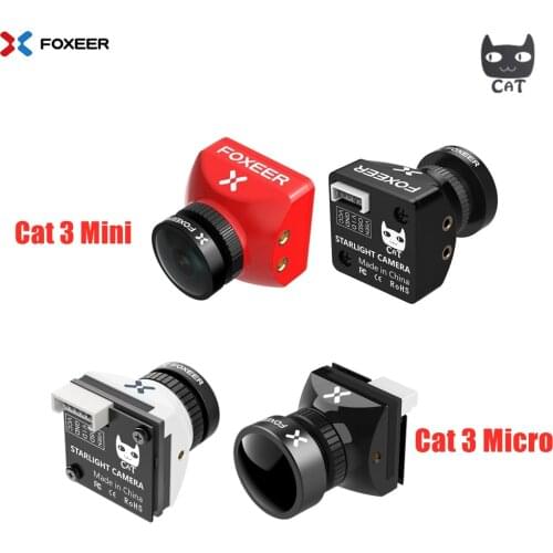 Foxeer Mini / Micro Cat 3 1200TVL 0.00001lux StarLight FPV Camera Low Latency Low Noise FPV Camera for FPV Racing RC Drone