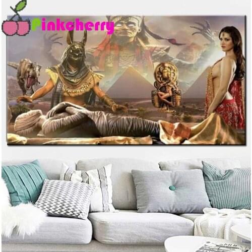 Egypt Queen Dinosaurs 5d diamond painting Egyptian mummy ancient tomb diy full square round drill diamond mosaic embroidery k512