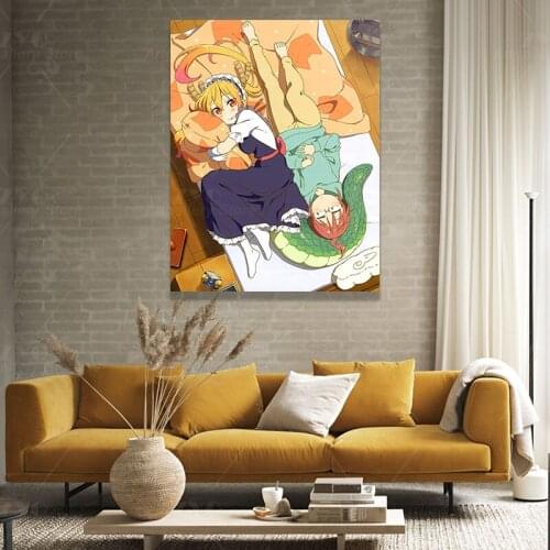 Kobayashi-san Chi no Maid Dragon - Miss Kobayashis Dragon Maid Anime Poster Modular Canvas Pictures