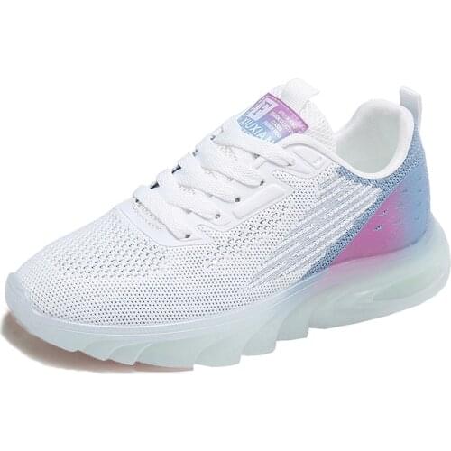 Concise Sneakers Lady Girl Summer Mesh Running Shoes Women Outdoor Breathable Walking Shoes Antiskid Sport Trainers for Jogging