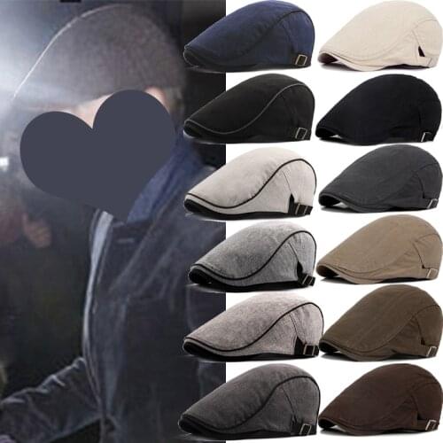 Men Berets Street Newsboy Hat Spring Autumn Winter Retro British Beret Hats Men Peaked Painter Caps Forward Gatsby Cabbie Hats