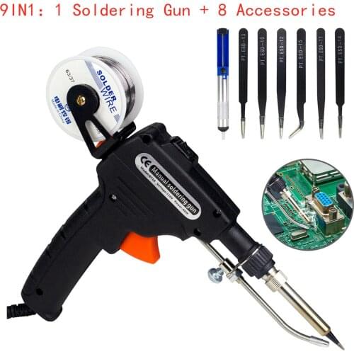 60W Automatic Soldering Iron Kit Home Use Electronic One Hand Operation Soldering Machine Tool for Welding Circuit Board Repair