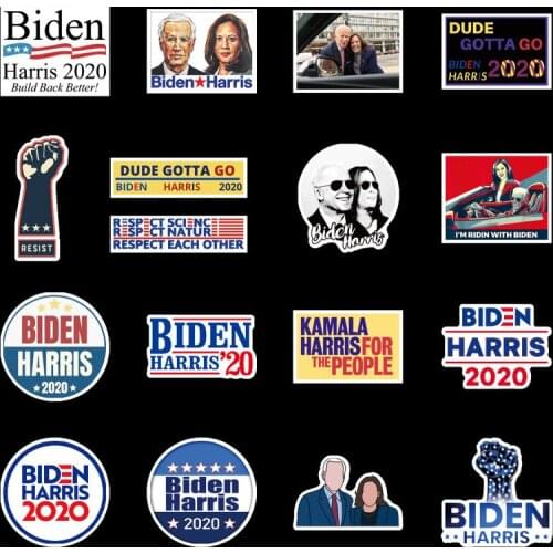 10/50Pcs Biden Harris Stickers Waterproof PVC Decals for Fans Gift DIY Laptop Luggage Phone Guitar Stickers
