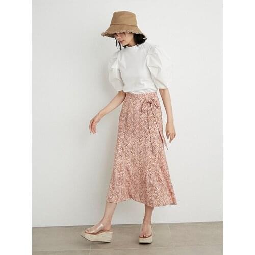 New Japanese Floral bandage split skirt in 2021 summer