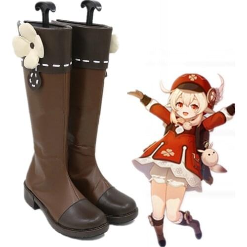 Game Genshin Impact Mondstadt Spark Knight Klee Cosplay Shoes Halloween Anime Carnival Customized Role Play Prop Boots wigs