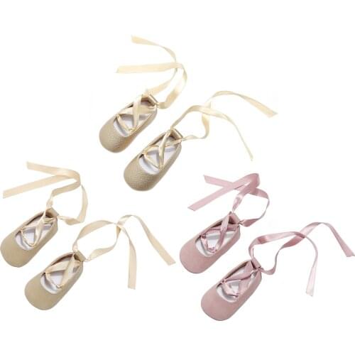 Baby Girls Princess Shoes Solid Soft Sole Footwear Walking Shoes with Ribbon Spring Summer Moccasins Moccs Shoes Kids Footwear