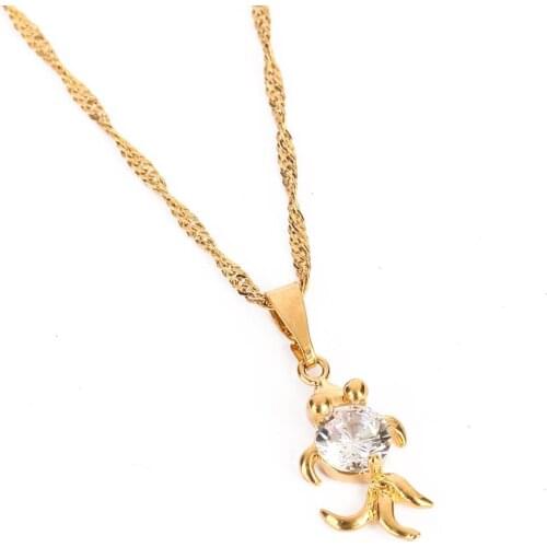 Natural Stone Pendant Necklace Women Crystal Stone Gold Color Fashion Jewelry