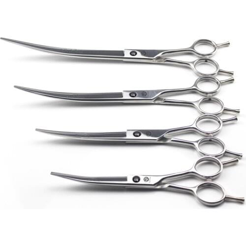 Barber Scissors Z1028 5.5" 6" 7" 8" Purple Dragon Stainless Up Curved Cutting Scissors Hairdressing Scissors Or Groomer Shears