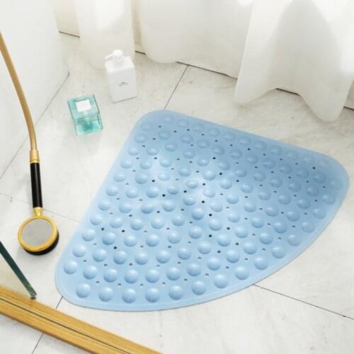 ECO PVC Anti-Slip Modern Bathroom Mat fan shaped Solid DIY Bath Mat Skip Proof versatile Bathtub Massage Rug
