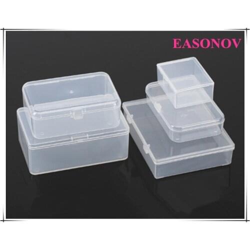 Free shipping!!rectangular transparent plastic storage box jewelry box storage box cassette cover 5pcs / lot