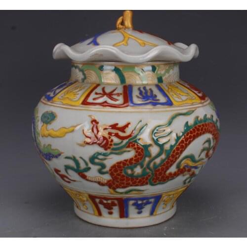Hand Painted Antique Chinese Style Home Decoration Ornaments Porcelain Antique Collection Ming Dynasty porcelain Ginger jar