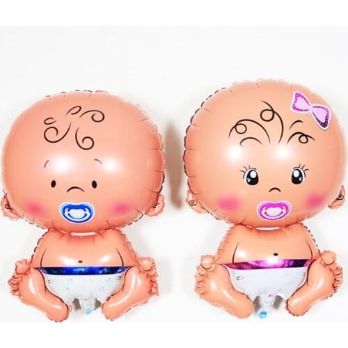 Boy Girl Baby Shower Aluminum Foil Balloons New Born Kids Birthday Giant Christening Super Shape Birthday Party Decorations
