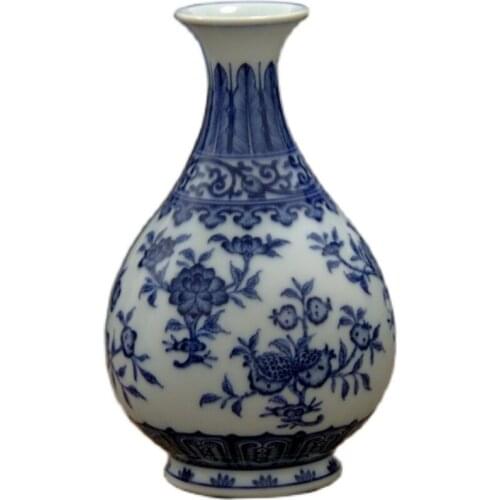 Blue and white porcelain vase ornaments