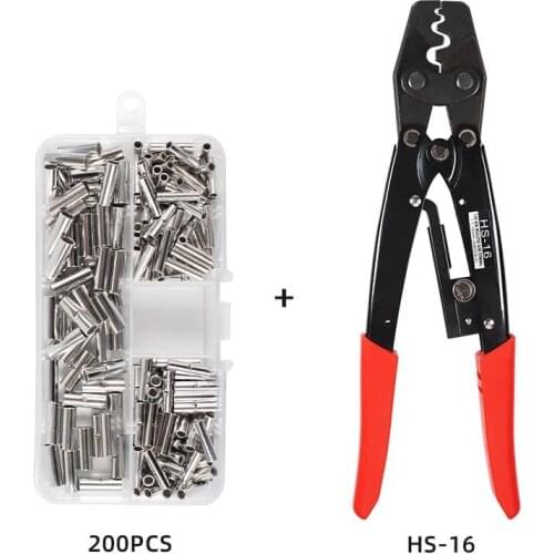 Butt Wire Connector AWG22-10Copper Tinned Splice Crimp Terminal Sleeve Bare Terminals Crimping Connectors With Crimping Tool Set