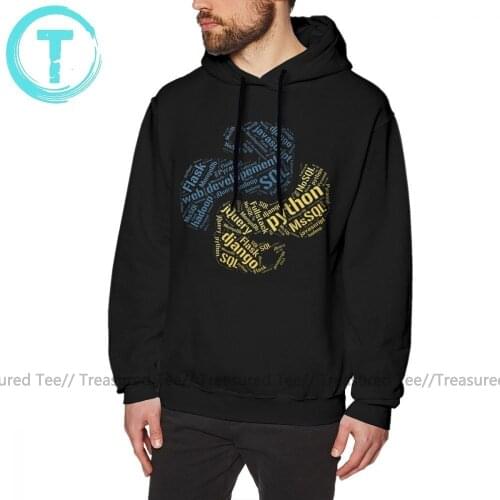 Developer Hoodie Python Programmer Hoodies Long Men Pullover Hoodie Blue Cotton XXXL Loose Autumn Casual Hoodies