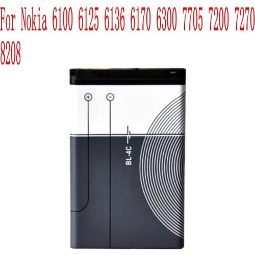High Quality 890mAh BL4C Battery For Nokia 6100 6125 6136 6170 6300 7705 7200 7270 8208 Cell Phone