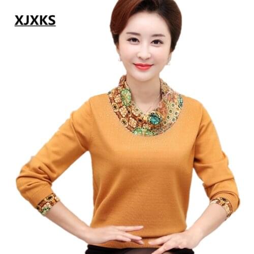 XJXKS New 2020 fashion autumn and winter warm knitted pullover long-sleeved factory-direct-clothing women Christmas sweater