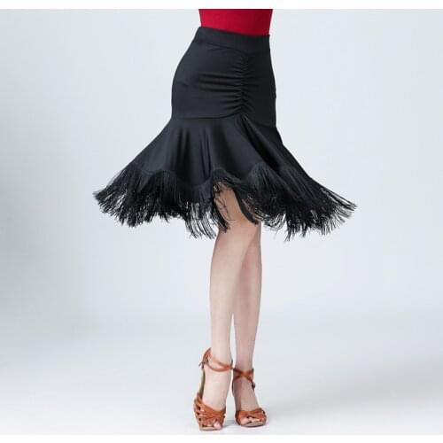 Latin Dance Skirt Competition Clothes Female Adult Temperament Tassel Skirt New Profession Performance Practice Clothing