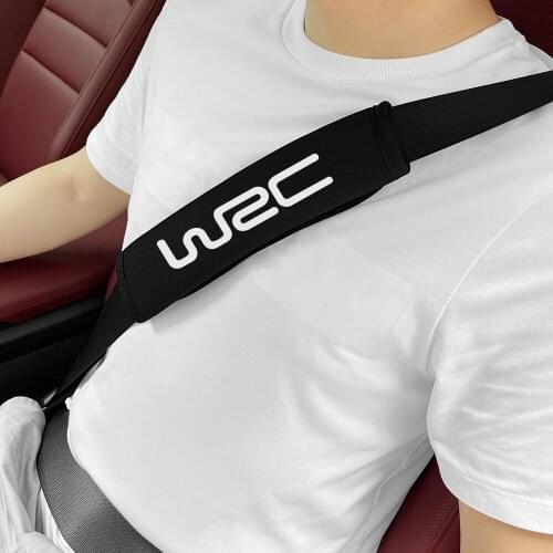WRC Car Seat Belt Cover Protector For Suzuki Volvo Tesla Skoda VW Volkswgen Smart Seat Subaru Ssangyong Vauxhall Car Accessories