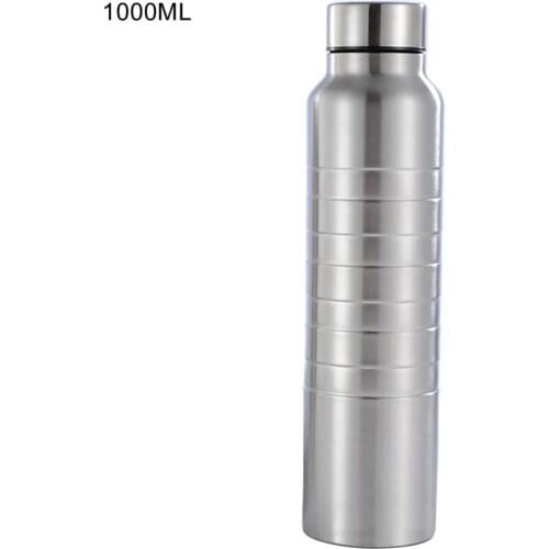 50% Hot Sale 650/1000ml Rolled Thread Stainless Steel Large Capacity Portable Water Bottle