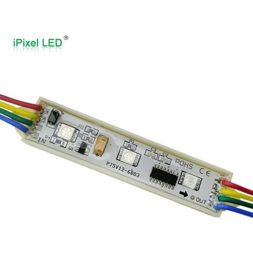 5050 SMD rgb led module ws2811/WS2801 IC 12V,3leds/pcs,ip65