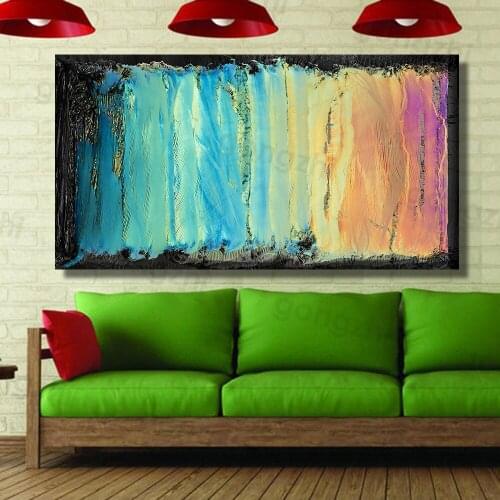 Nordic Abstract Art Wall Poster Blue Yellow Red Graffiti Canvas Paintings and Prints Home Decoration Living Room Modular Picture