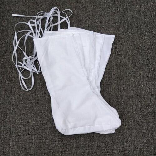 Cotton White Monk Long Kung fu Socks Warrior Clothing Accessories Shaolin Temple Tai chi Ancient Chinese Movie Photography Hanfu