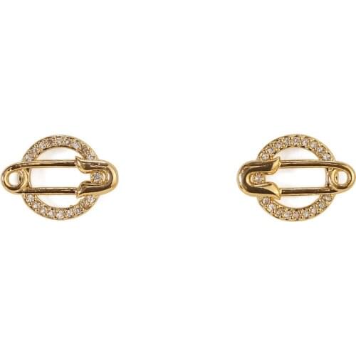 Zircon Planet Design Stud Earrings Trendy Retro Paper Clips Pin Round Earrings Jewelry 2020 Jewelry Lightning Offers